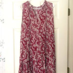 Ann Taylor LOFT Fuschia Tie-Back Dress in XL